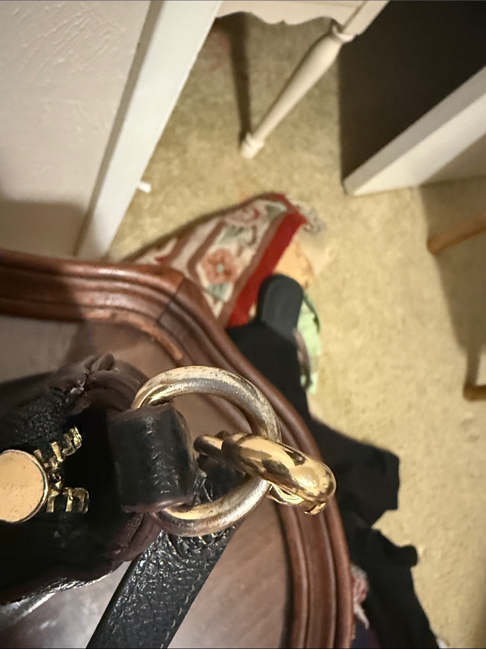 Coach Black Pebble Leather Shoulder Hobo with Gold Hardware